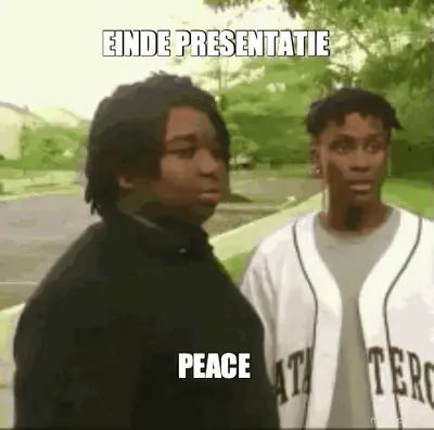 EINDE PRESENTATIE - PEACE meme