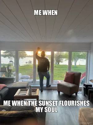 ME WHEN  - ME WHEN THE SUNSET FLOURISHES MY SOUL meme