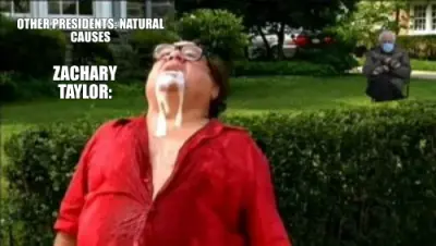 OTHER PRESIDENTS: NATURAL CAUSES - ZACHARY TAYLOR: meme