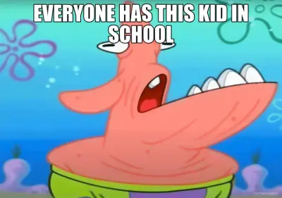 EVERYONE HAS THIS KID IN SCHOOL meme