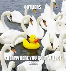 OUTLIERS  - EVERYWHERE YOU GO IT WILL BE SEEN meme