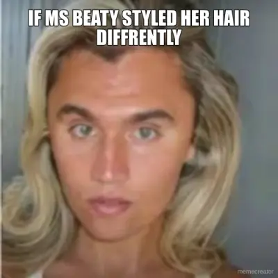 IF MS BEATY STYLED HER HAIR DIFFRENTLY - meme