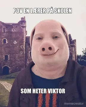 POV EN LÆRER PÅ SKOLEN  - SOM HETER VIKTOR meme