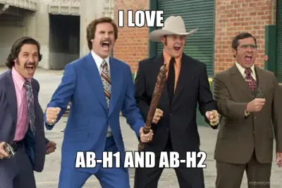I LOVE - AB-H1 AND AB-H2 meme