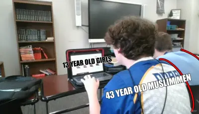 43 YEAR OLD MUSLIM MEN - 13 YEAR OLD GIRLS meme