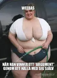 WEEBAS  - NÄR HAN VINNER ETT ”ARGUMENT” GENOM ATT HÅLLA MED SIG SJÄLV meme