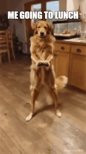 ME GOING TO LUNCH meme