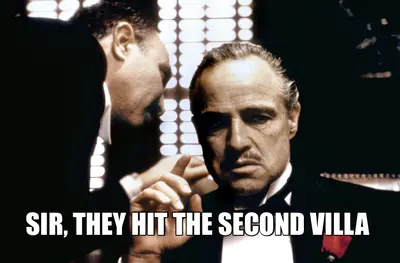 SIR, THEY HIT THE SECOND VILLA meme