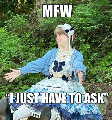 MFW - “I JUST HAVE TO ASK” meme