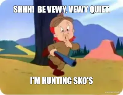 SHHH!  BE VEWY, VEWY QUIET. - I'M HUNTING SKO'S meme