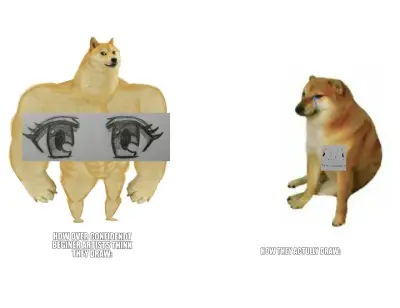 HOW OVER CONFIDENDT BEGINER ARTISTS THINK THEY DRAW: — HOW THEY ACTULLY DRAW: meme