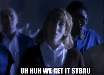 UH HUH WE GET IT SYBAU meme