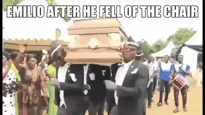 EMILIO AFTER HE FELL OF THE CHAIR - meme