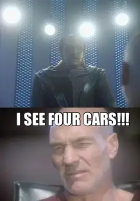 I SEE FOUR CARS!!! meme