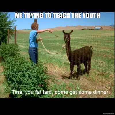ME TRYING TO TEACH THE YOUTH meme