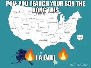 POV: YOU TEAHCH YOUR SON THE RONG THIS - I A EVIL! meme