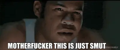 MOTHERFUCKER THIS IS JUST SMUT meme