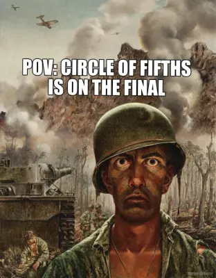 POV: CIRCLE OF FIFTHS IS ON THE FINAL meme
