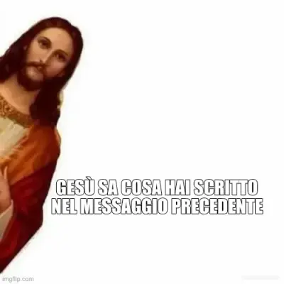 GESÙ SA COSA HAI SCRITTO 
NEL MESSAGGIO PRECEDENTE meme