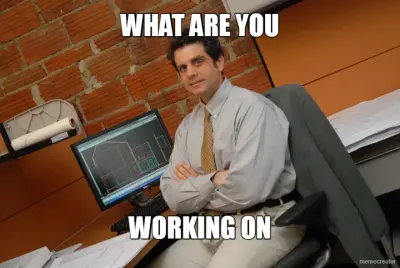 WHAT ARE YOU - WORKING ON meme