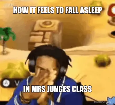 HOW IT FEELS TO FALL ASLEEP - IN MRS JUNGES CLASS meme