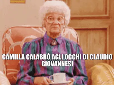 CAMILLA CALABRÒ AGLI OCCHI DI CLAUDIO GIOVANNESI meme