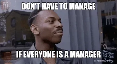 DON'T HAVE TO MANAGE - IF EVERYONE IS A MANAGER