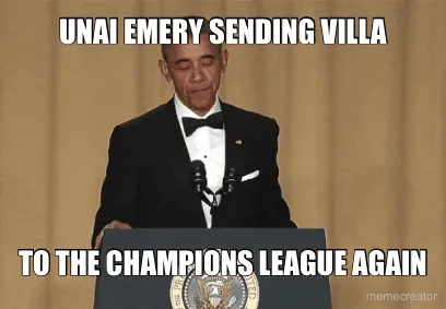 UNAI EMERY SENDING VILLA - TO THE CHAMPIONS LEAGUE AGAIN