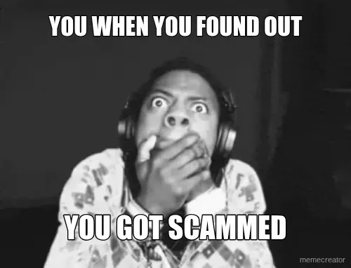 YOU WHEN YOU FOUND OUT - YOU GOT SCAMMED