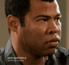 Jordan Peele Sweating meme template
