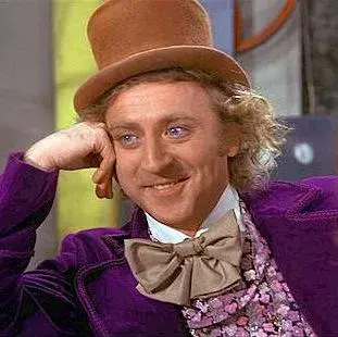 Creepy Willy Wonka meme template