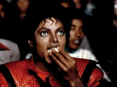 Michael Jackson Eating Popcorn meme template