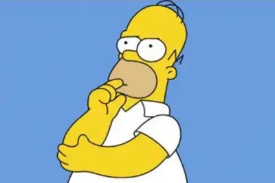 Homer thinking meme template