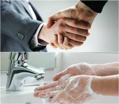 handshake meme template