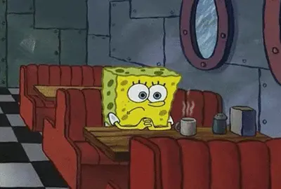 SpongeBob Sitting Alone meme template