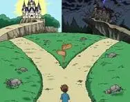 The crossroad meme template