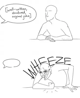 Wheeze meme template