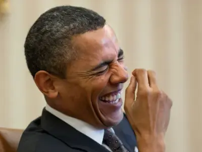 Laughing Obama meme template