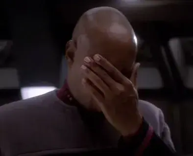sisko facepalm meme template