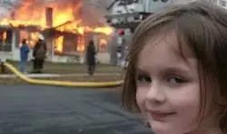 Me causing disaster meme template