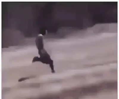 me running towards puppy — ready for a good time under desk meme template