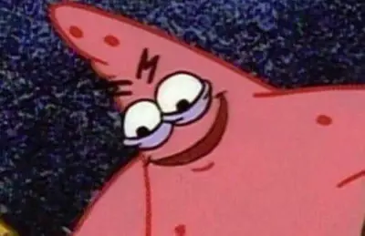 evil patrick star meme template