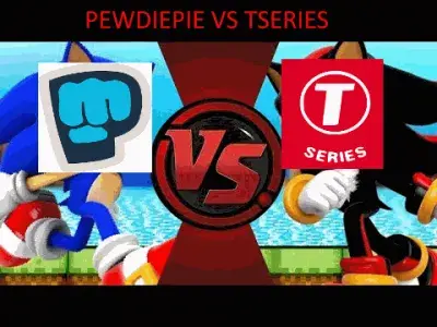 PewDiePie V.S. Tseries (Dead meme template