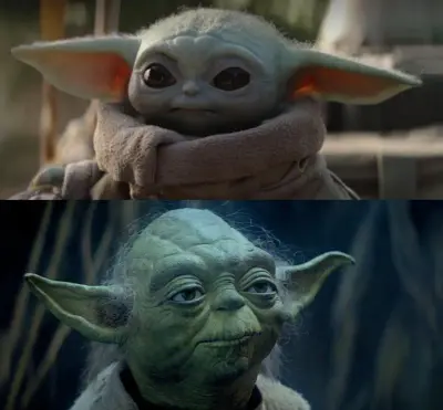 baby yoda meme template