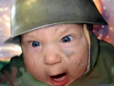 Army Baby meme template