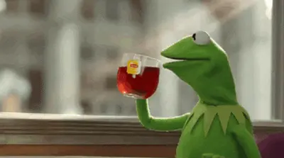 Kermit Sipping Tea meme template