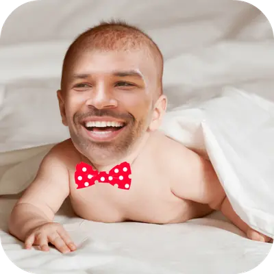 WHEN YOU TRY TO PICTURE YOUR DAD AS A BABY: meme template