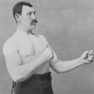 Overly Manly Man meme template