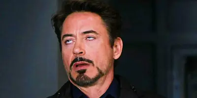 Iron Man eyes rolling meme template