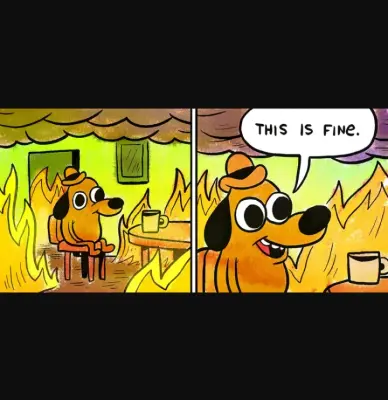 this is fine meme template